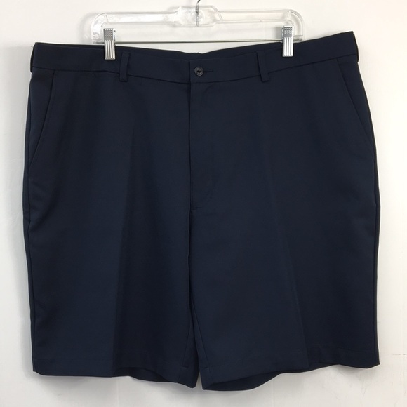 Grand Slam Mens Flat Front Navy Blue Gold Shorts Size 40 EXCELLENT Condition - Picture 1 of 5